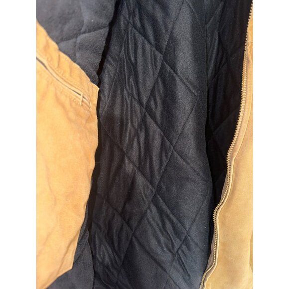 Carhartt Chore Coat Barn Jacket XL Tan Cotton Duck Quilted Linin Corduroy Collar - Picture 13 of 13